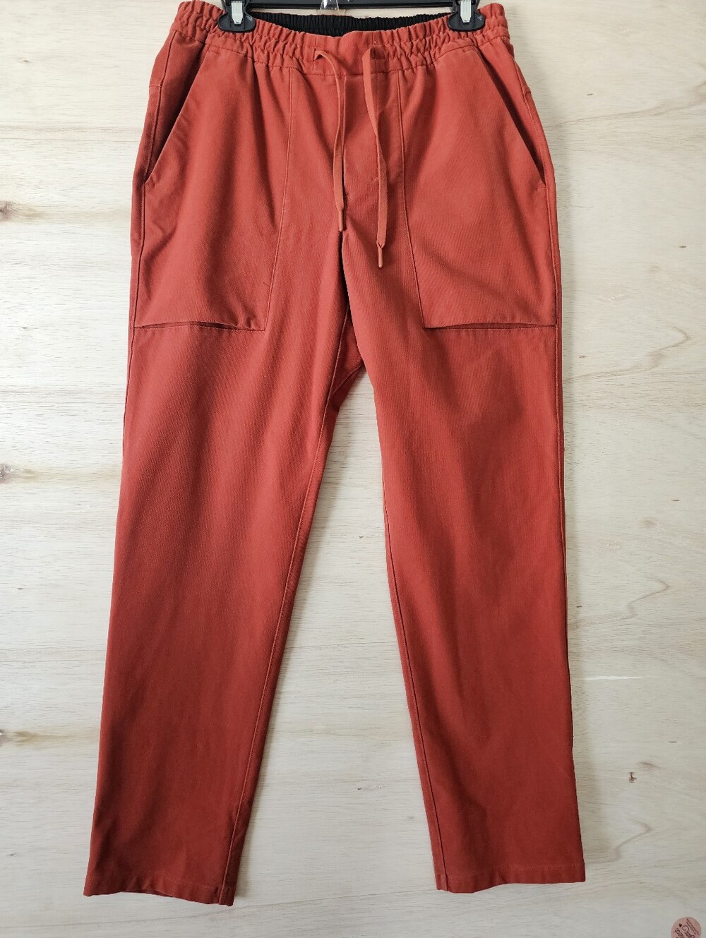 Lululemon Bowline Pants M Mens Rust Orange Terracotta Utilitech Drawstring Casua